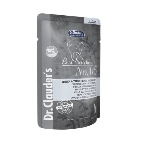 Dr.Clauder’s Best Selection Cat No5 alutasak csirke&tonhal spenóttal - Intestinal 85g