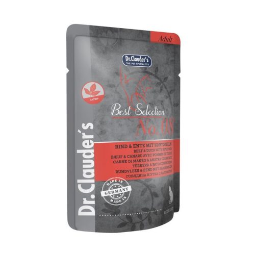 Dr.Clauder’s Best Selection Cat No8 alutasak marha&kacsa burgonyával - Catnip 85g