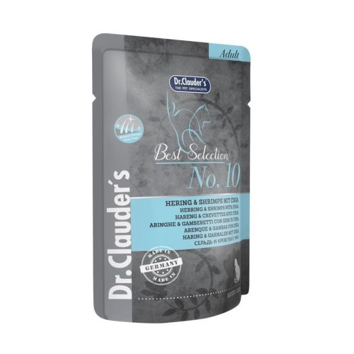 Dr.Clauder’s Best Selection Cat No10 alutasak hering&garnéla chia maggal 85g
