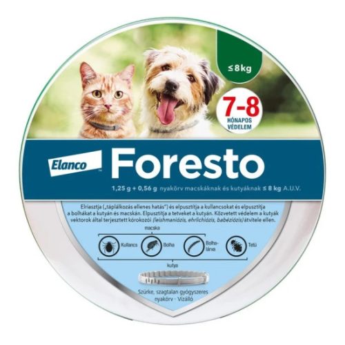 Foresto kullancs- és bolhanyakörv macskáknak és kistestű kutyáknak 38 cm