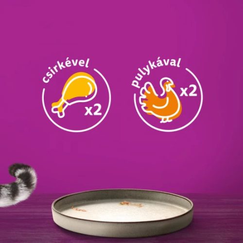 Whiskas alutasak 4-pack szárnyas menü Casserole 4*85gr