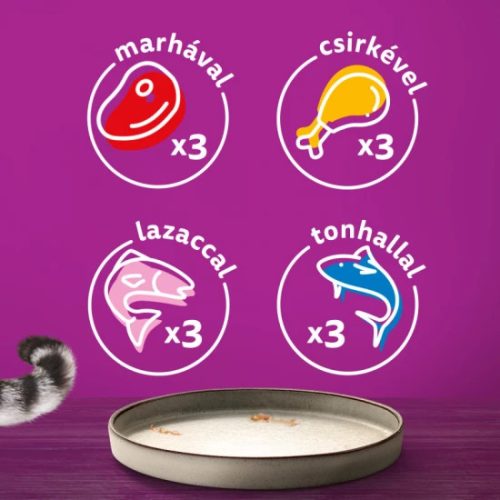 Whiskas alutasak Multipack Pure Delight Húsos Halas Aszpikban 12x85g