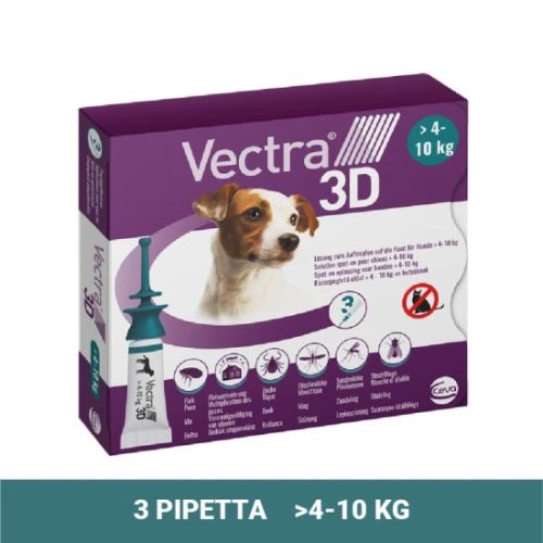 Vectra 3D rácsepegtető oldat kistestű kutyáknak S (4-10kg) 3x