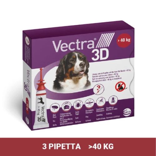 Vectra 3D rácsepegtető oldat óriás testű kutyáknak XL (40-66kg) 3x
