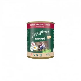   Christopherus Dog konzerv menü rénszarvas, burgonya, cukkini 800g