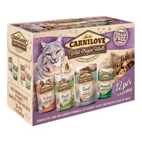   Carnilove Cat tasakos Multipack - pulyka,kacsa,pisztráng, fácán 12x85g