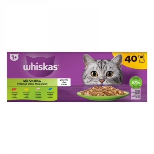 WHISKAS alutas 40-pack halas-húsos válogatás 40*85g