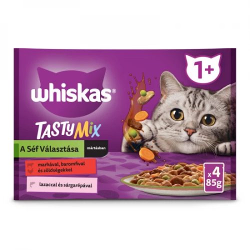 Whiskas alutasak Multipack Tasty Mix Chef's choice mártásban 4x85g