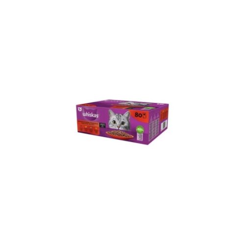 WHISKAS alutasak 80-pack klasszikus válogatás mártásban 80*85g