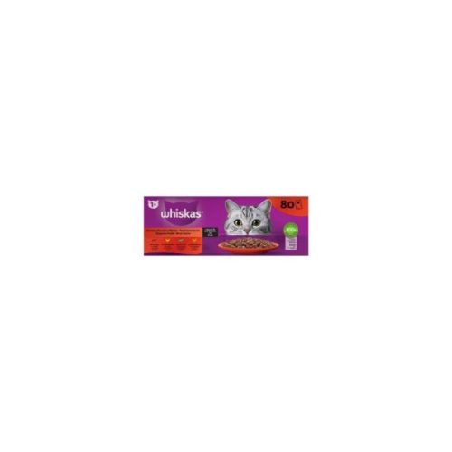 WHISKAS alutasak 80-pack klasszikus válogatás mártásban 80*85g