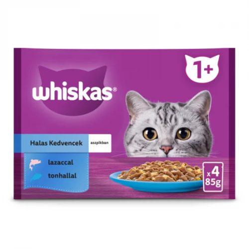 Whiskas alutasak Multipack halas aszpikban  4x85g