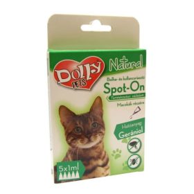   Dolly Natural bolha és kullancsriasztó spot on macskák részére 5x1ml