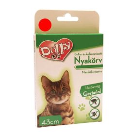   Dolly Natural Bolha és kullancsriasztó nyakörv macskák részére piros 43cm