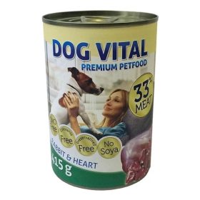 Dog Vital konzerv rabbit&heart 415gr