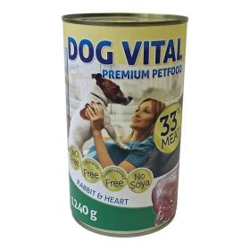 Dog Vital konzerv rabbit&heart 1240gr