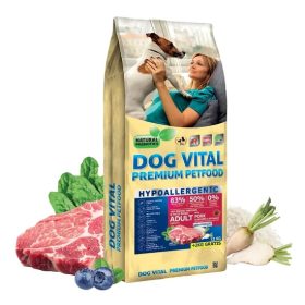   Dog Vital Hipoallergén Top Energy Adult Medium&Maxi Pork, blueberry&spinach 12+2kg grátisz