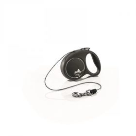   Flexi Black Design zsinóros automata póráz XS 3m 8kg-ig fekete