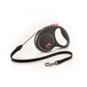   Flexi Black Design zsinóros automata póráz M 5m 20kg-ig pink