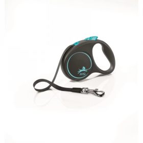   Flexi Black Design szalagos automata póráz S 5m 15kg-ig kék