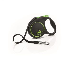   Flexi Black Design szalagos automata póráz M 5m 25kg-ig zöld
