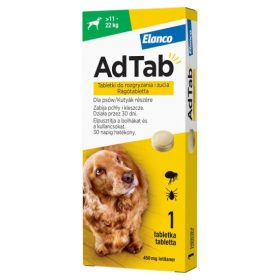   AdTab rágótabletta nagy testű kutyáknak (>11-22 kg) 450mg