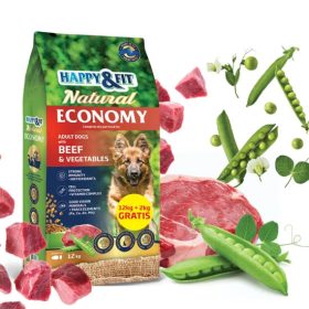   Happy&Fit Natural Economy Adult with Beef and Vegetables 12+2kg