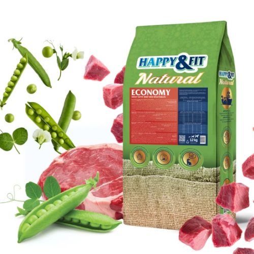 Happy&Fit Natural Economy Adult with Beef and Vegetables 12+2kg