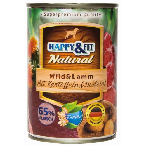 Happy-Fit-Natural-Wild-Lamm-mit-Kartoffeln-Distelol-400g