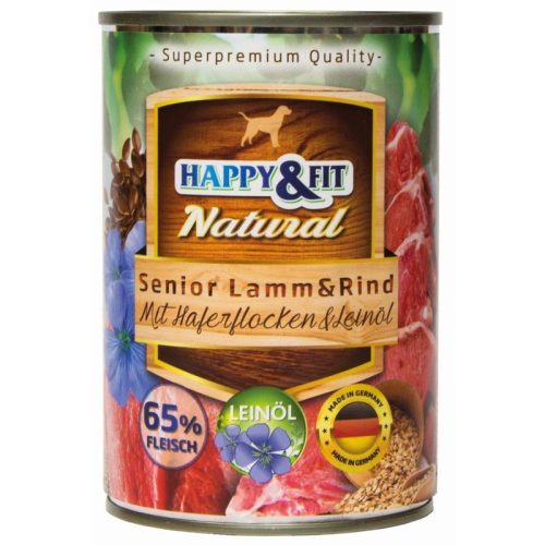 Happy-Fit-Natural-Senior-Lamm-Rind-mit-Haferflocken-Leinol-400g
