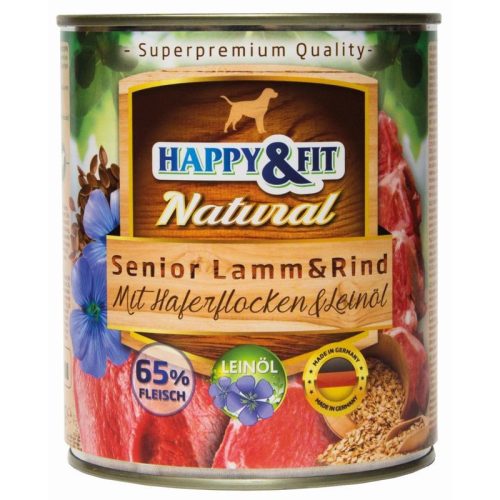 Happy-Fit-Natural-Senior-Lamm-Rind-mit-Haferflocken-Leinol-800g