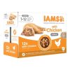 Iams Cat Delights Kitten&Junior csirke falatkák ízletes szószban, multipack 12x85g