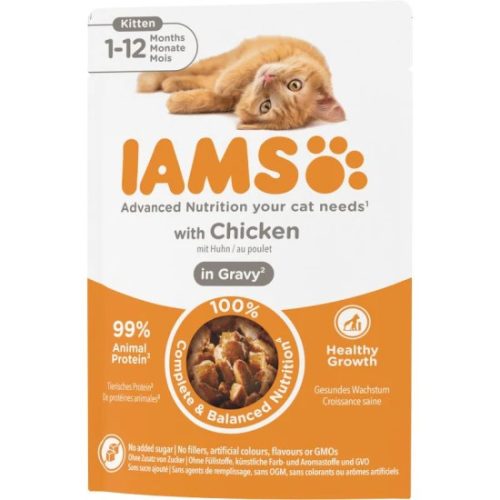 Iams-Delights-Kitten-Csirke-Falatkak-izletes-Szoszban-85g