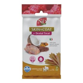   N&D Quinoa Dog Jutalomfalat Skin&coat Quail Adult Med&max 100g