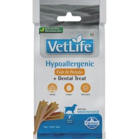   Vet Life Natural Diet Dog Jutalomfalat Hypo Fish&potato Adult Med&max 100g