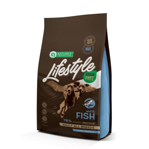 Natures Protection Lifestyle Dog Adult Grain Free White fish 1,5kg