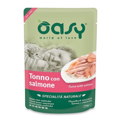 Oasy Cat Alutasak Natural Tuna&Salmon 70g