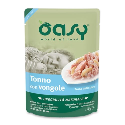 Oasy Cat Alutasak Natural Tuna&Clam 70g