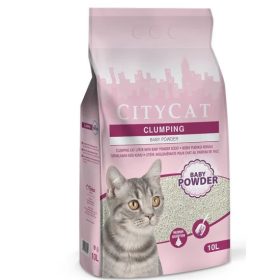   Citycat csomósodó macskaalom fehér Baby Powder (bentonit) 10l