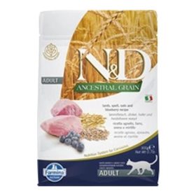   N&D Cat Ancestral Grain bárány, tönköly, zab&áfonya adult 300g
