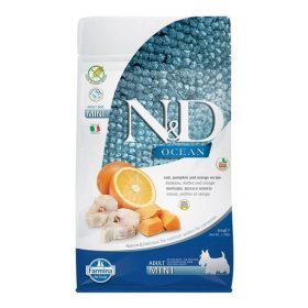 N&D Ocean Dog tőkehal, sütőtök&narancs Adult mini 800g