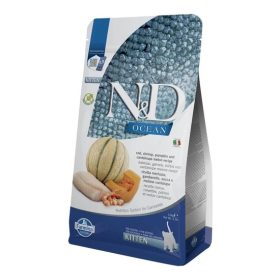   N&D Ocean Cat tőkehal,garnéla,sütőtök&sárgadinnye Kitten 1,5kg