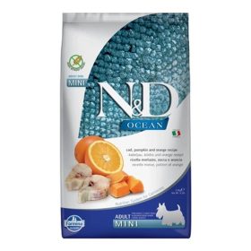 N&D Ocean Dog Adult tőkehal,sütőtök&narancs mini 2,5kg