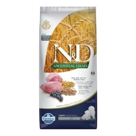   N&D Dog Ancestral Grain bárány, tönköly, zab&áfonya puppy medium&maxi 12kg