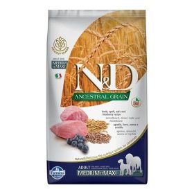   N&D Dog Ancestral Grain bárány,tönköly,zab&áfonya adult med&maxi 12kg