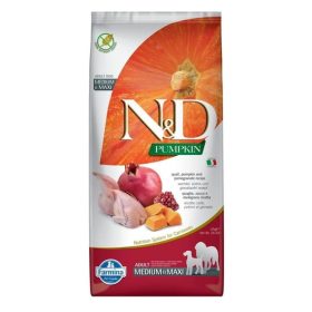   N&D Pumpkin Dog fürj&sütőtök,gránátalma adult medium&maxi 12kg