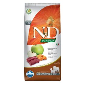   N&D Pumpkin Dog szarvas&sütőtök,alma adult medium&maxi 12kg