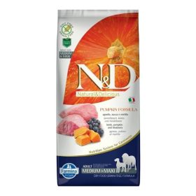   N&D DOG Grain Free Bárány&Áfonya sütőtökkel Adult Medium/Maxi 12KG
