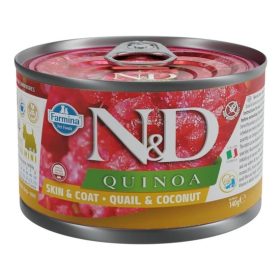 N&D Dog Quinoa konzerv fürj&kókusz adult mini 140g