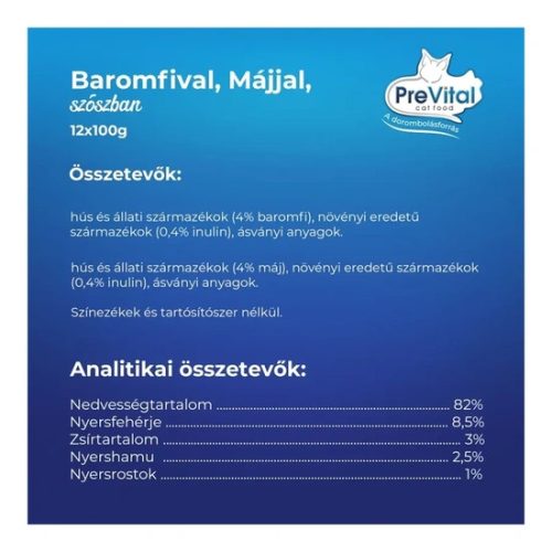 Prevital Alutasak Macska 12*100gr Steril