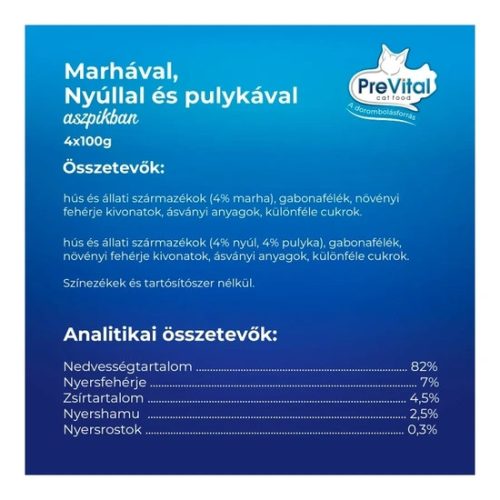 Prevital-Alutasak-Zseles-4X100gr-Vegyes-iz-Eledel-Macskanak
